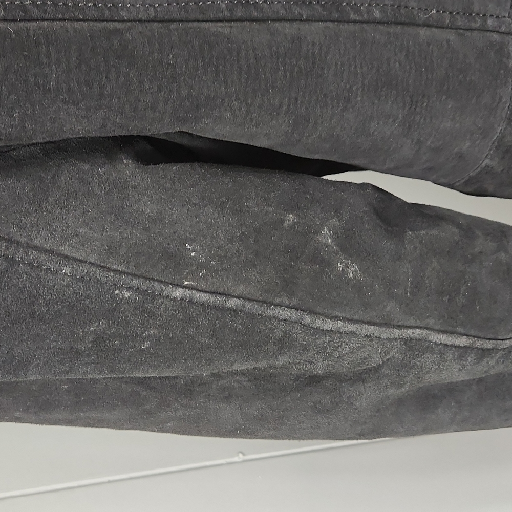 B.B. Dakota Prêt-à-Porter Black Leather Faux Fur Trim Coat - Picture 9 of 12